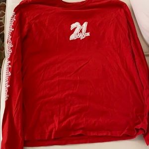 21 Savage Red Long-Sleeve